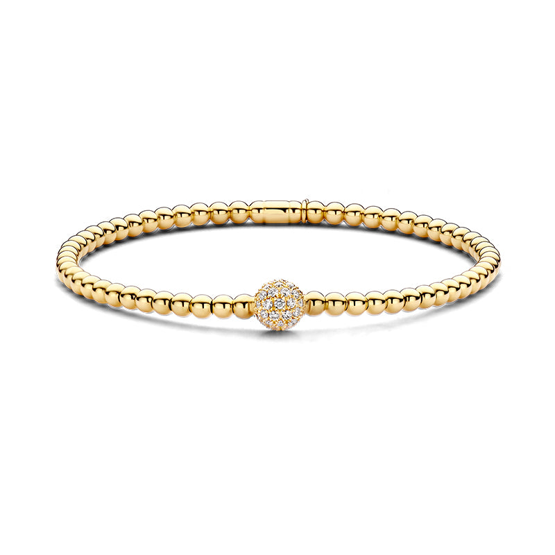 Hulchi Belluni 18K Yellow Gold 0.30ctw Diamond Station Stretch Bracelet- 20345M-YW