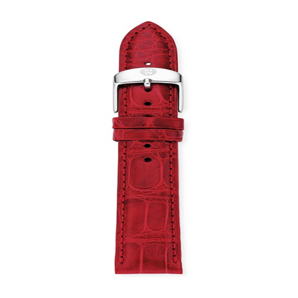 Garnet Alligator Leather Watch Strap