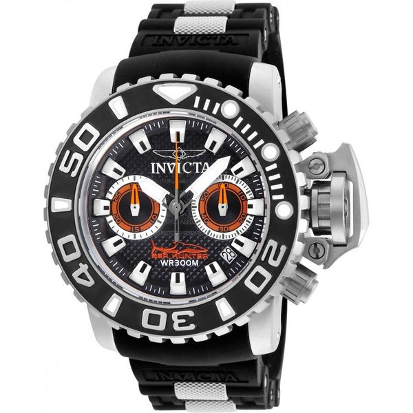 Invicta Men's 20472 Sea Hunter Black Polyurethane and Stainless Steel Watch