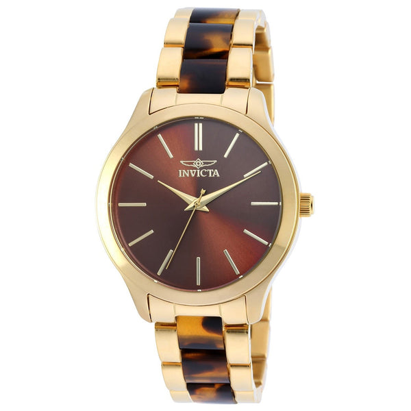 Invicta Women's 20498 Angel Brown and Gold-Tone Inserts Stainless Steel Watch