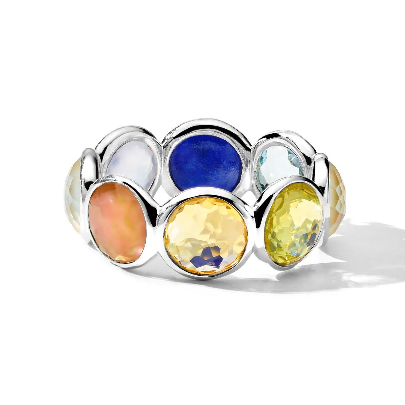Lollipop All-Stone Sterling Silver Eternity Ring in Wildflower
