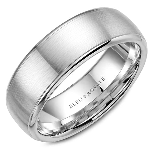 Bleu Royale 14k White Gold Men's Wedding Band - RYL-012W75-M10
