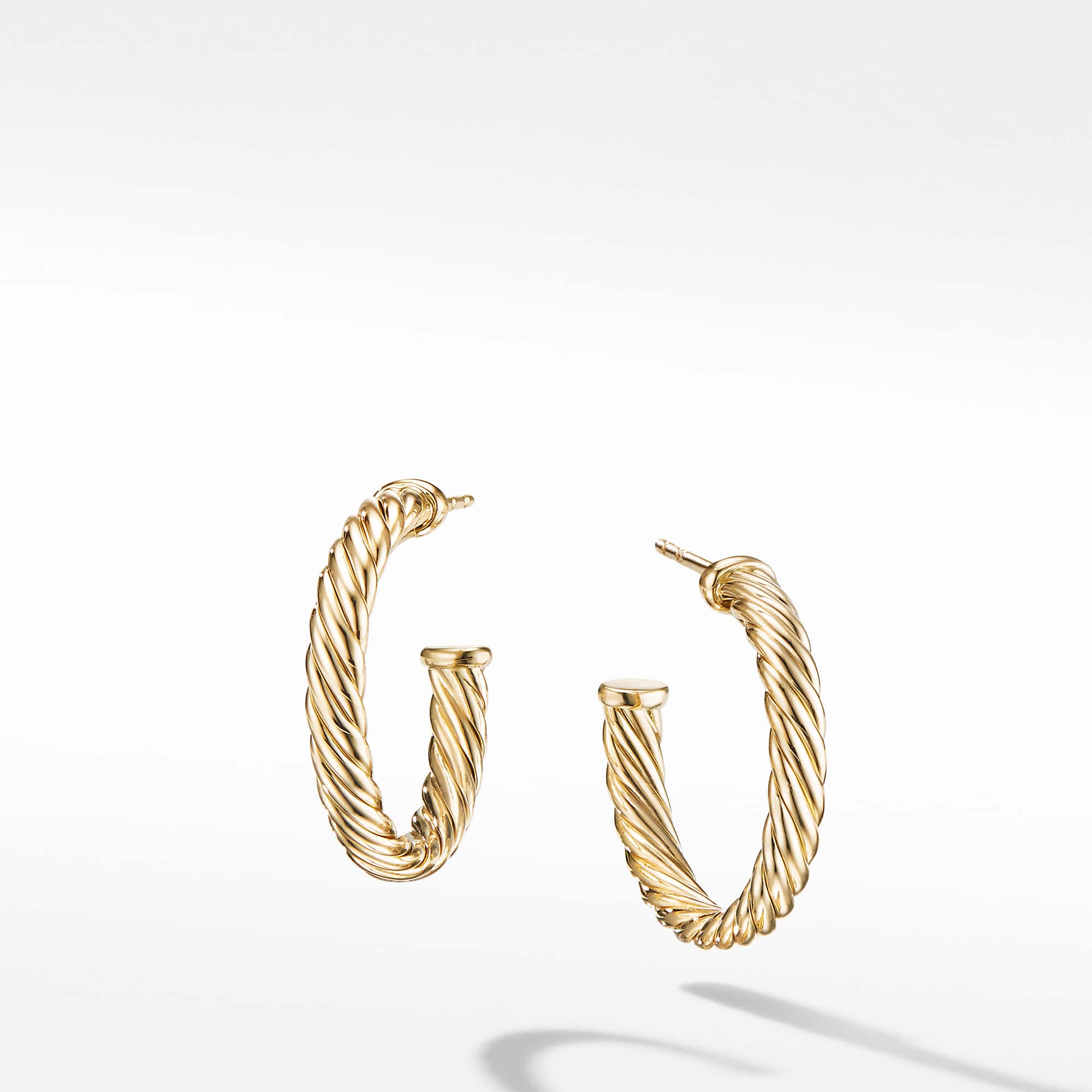 Cablespira® Hoop Earrings in 18K Yellow Gold, 3/4in