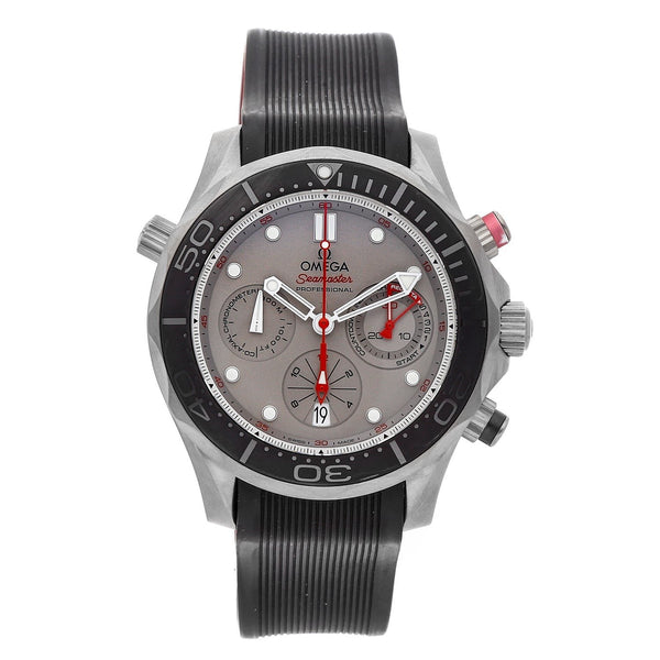 Omega Men's 212.92.44.50.99.001 Seamaster Diver 300 Co-Axial Chronograph Chronograph Black Rubber Watch