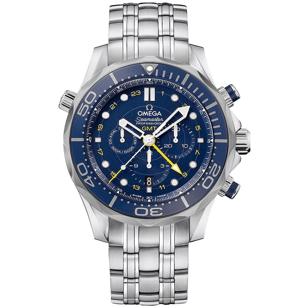 Omega Seamaster Diver 300m Co-Axial GMT Chronograph Watch 212.30.44.52.03.001