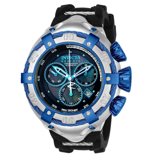 Invicta Men's 21350 Bolt Thunderbolt Black and Silver Polyurethane and Stainless Steel Watch