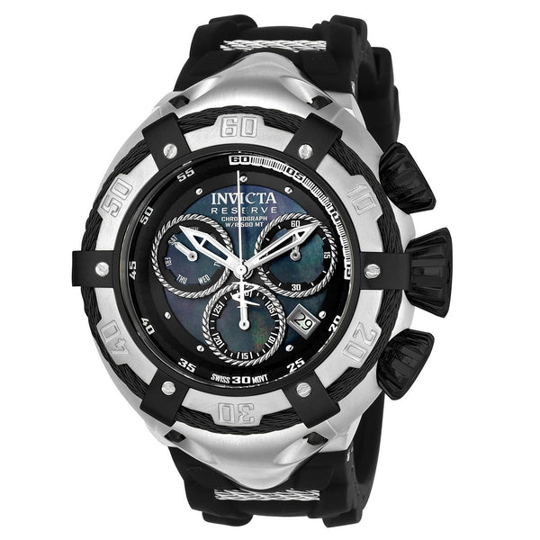 Invicta Men's 21351 Bolt Thunderbolt Black and Silver Polyurethane and Stainless Steel Watch