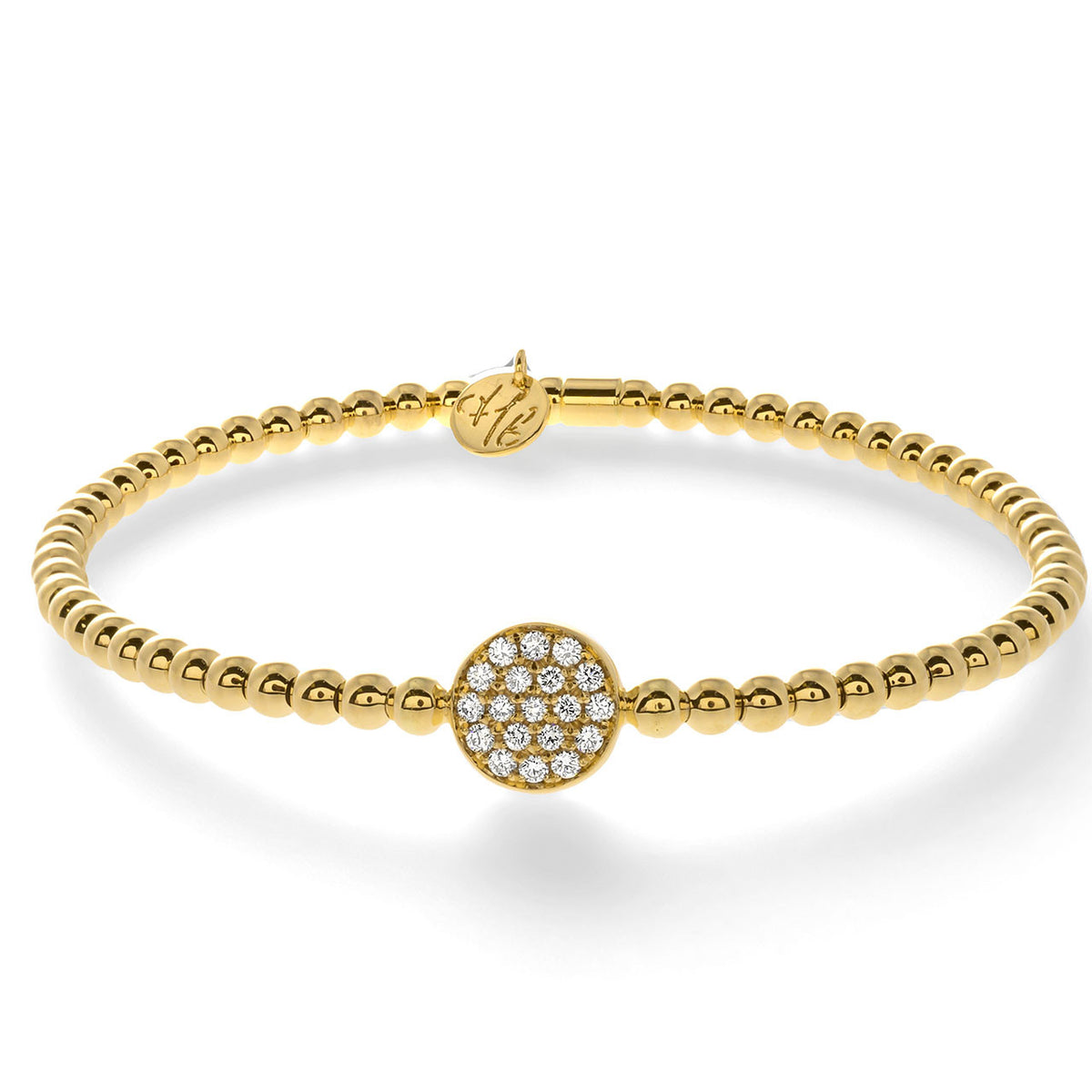 18K YELLOW GOLD DIAMOND STRETCH BRACELET .20CT