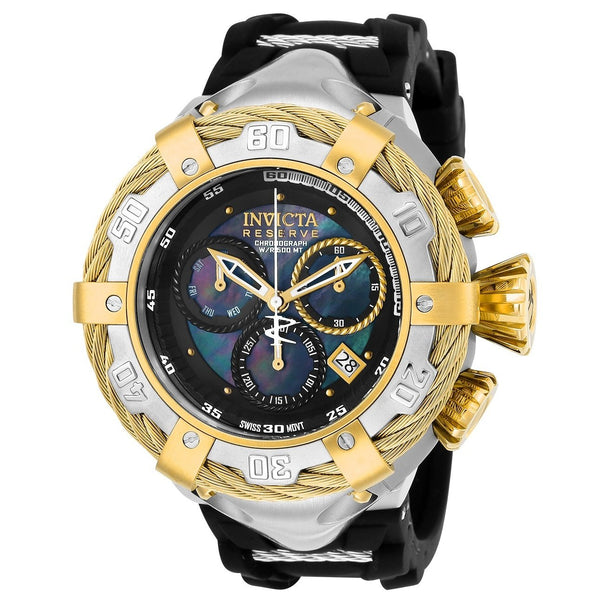 Invicta Men's 21363 Bolt Thunderbolt Black and Silver Silicone Watch