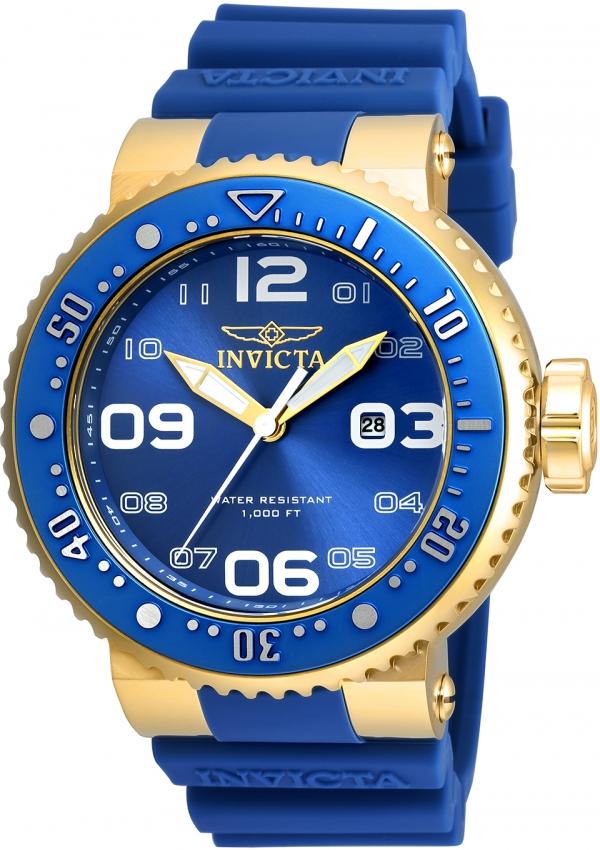 Invicta Men's 21522 Pro Diver Scuba Pro Blue Silicone Watch