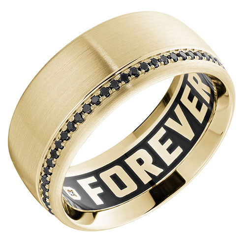 Carlex G4 18k Yellow Gold Men's Diamond Wedding Band - CX4-0003Y-S