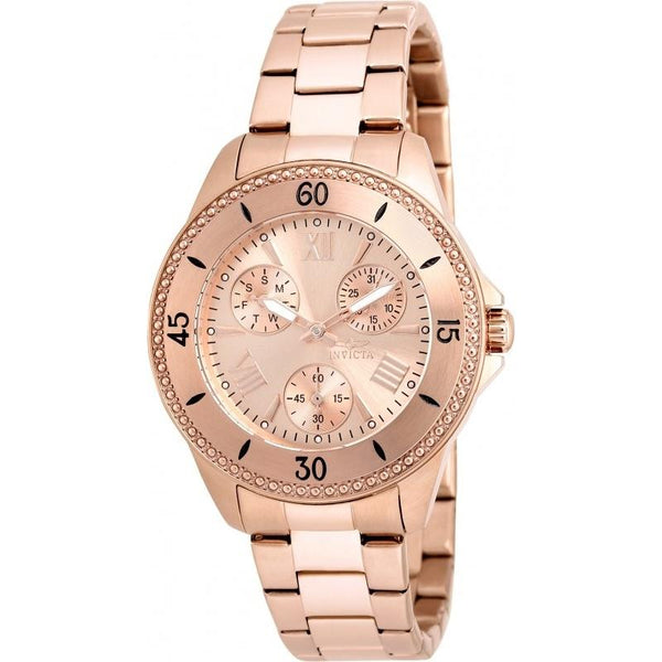 Invicta Women's 21684 Angel Chronograph Rose-Tone Stainless Steel Watch