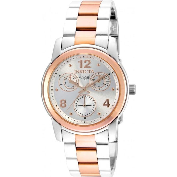 Invicta Women's 21689 Angel Rose-Tone and Silver Stainless Steel Watch