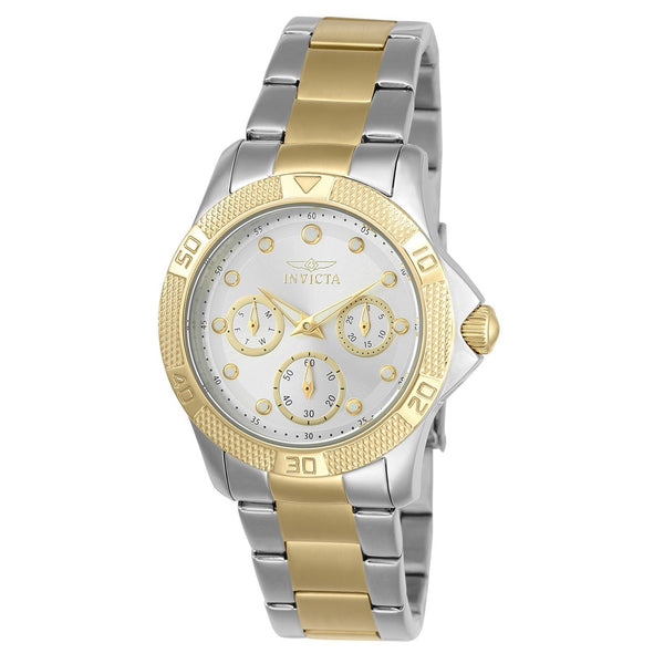Invicta Women's 21763 Angel Rose-tone and Silver Stainless Steel Watch