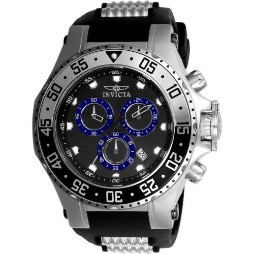 Invicta Men's 21830 Pro Diver Black and Silver Polyurethane and Stainless Steel Watch