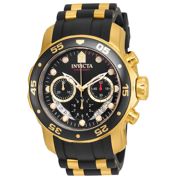 Invicta Men's 21928 Pro Diver Scuba Black and Gold-tone Polyurethane and Stainless Steel Watch
