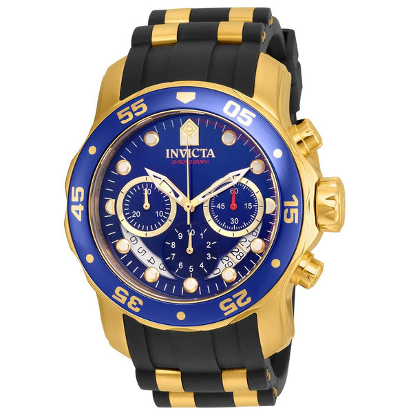 Invicta Men's 21929 Pro Diver Scuba Black and Gold-tone Polyurethane and Stainless Steel Watch