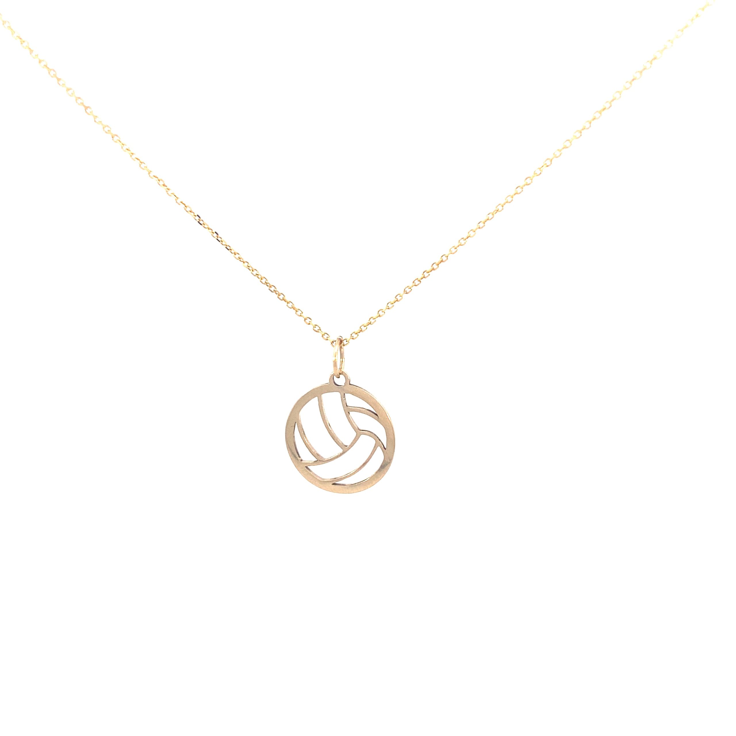 14K Gold Custom Volleyball Pendant