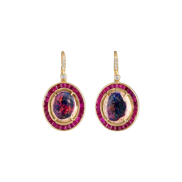 Eden Presley 14k Yellow Gold Opal, Ruby & Diamond Drop Earrings - 221064E
