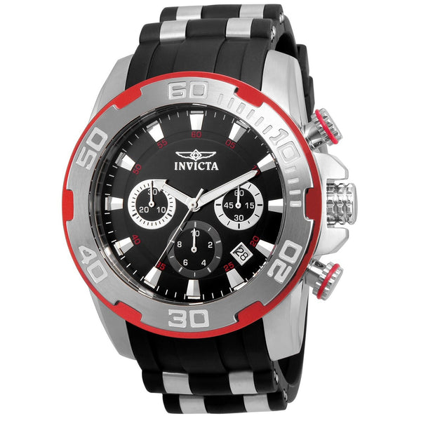 Invicta Men's 22307 Pro Diver Scuba Black and Silver Polyurethane and Stainless Steel Watch