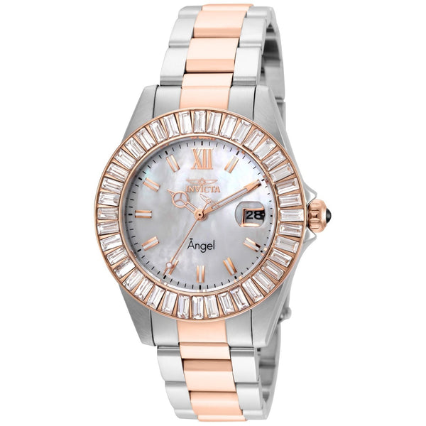 Invicta Women's 22325 Angel Rose-tone and Silver Stainless Steel Watch