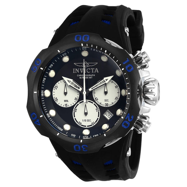 Invicta Men's 22350 Venom Reserve Black and Blue Silicone Watch