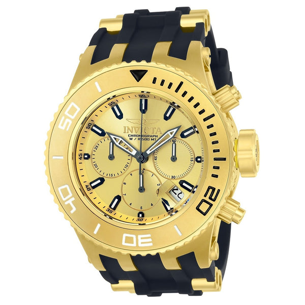 Invicta Men's 22365 Subaqua Specialty Black and Gold-Tone Polyurethane and Stainless Steel Watch