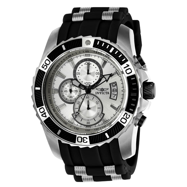 Invicta Men's 22428 Pro Diver Scuba Black and Silver Polyurethane and Stainless Steel Watch