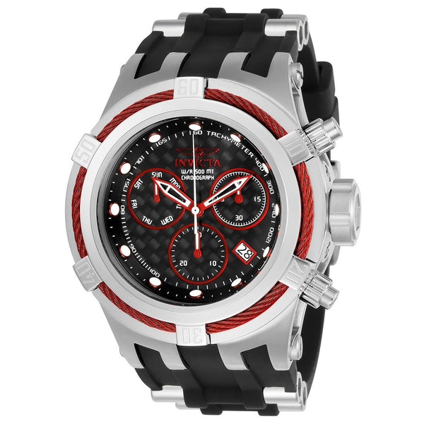 Invicta Men's 22443 Bolt Black and Silver Silicone Watch