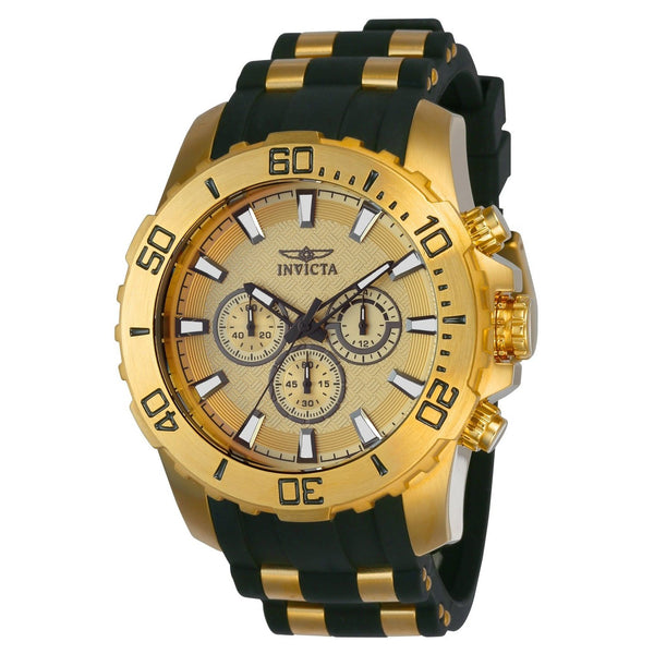 Invicta Men's 22558 Pro Diver Scuba Black and Gold-Tone Polyurethane and Stainless Steel Watch