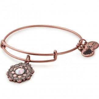 Mother of the Bride Charm Bangle Bracelet (Rose-Gold)
