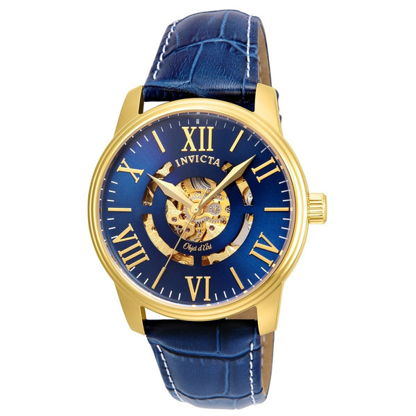 Invicta Men's 22601 Objet D Art Automatic Blue Leather Watch