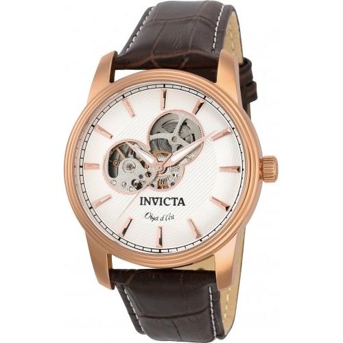 Invicta Men's 22618 Objet D Art Automatic Brown Leather Watch