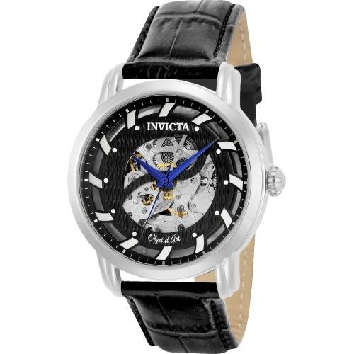 Invicta Men's 22633 Objet D Art Automatic Black Leather Watch