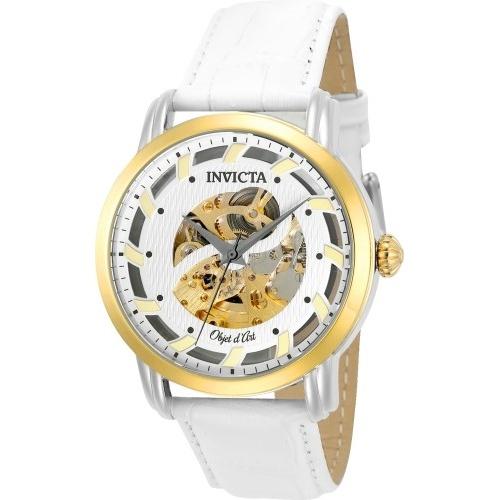 Invicta Men's 22635 Objet D Art Automatic White Leather Watch