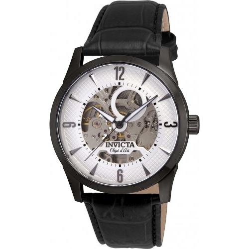 Invicta Men's 22638 Objet D Art Automatic Black Leather Watch