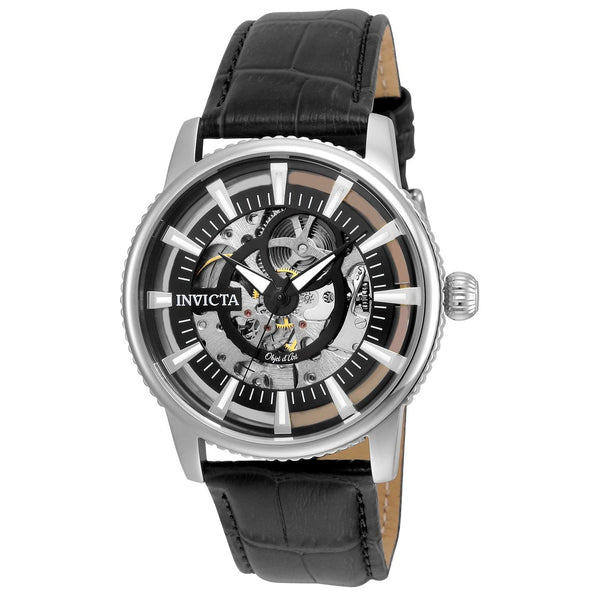 Invicta Men's 22641 Objet D Art Black Leather Watch