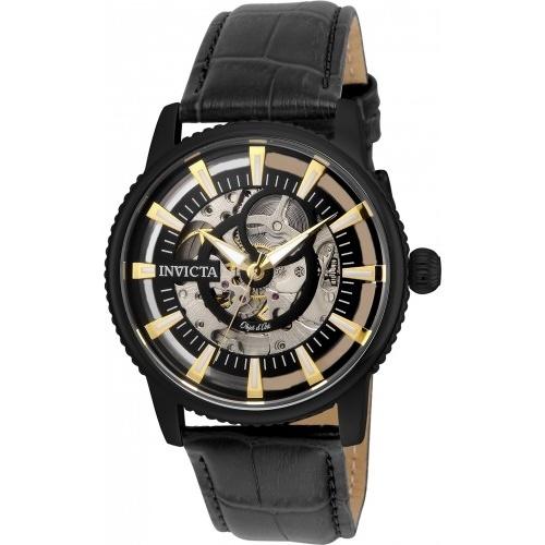Invicta Men's 22645 Objet D Art Black Leather Watch
