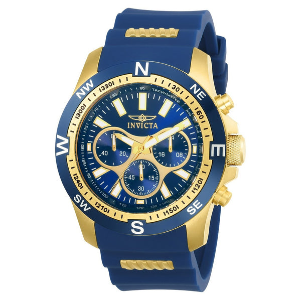 Invicta Men's 22682 I-Force Blue and Gold-Tone Polyurethane Watch