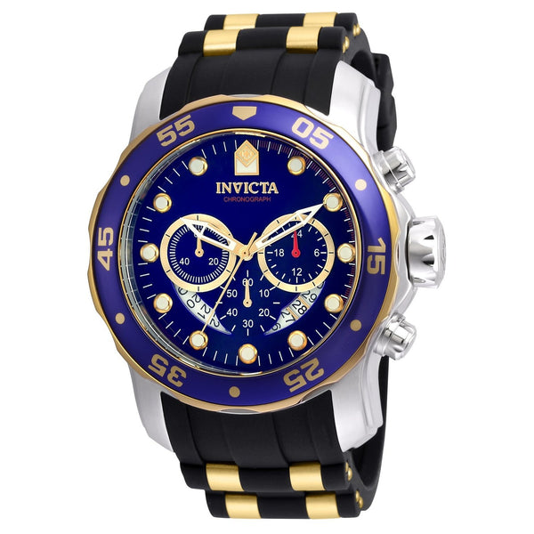 Invicta Men's 22971 Pro Diver Scuba Black and Gold-Tone Inserts Polyurethane and Stainless Steel Watch