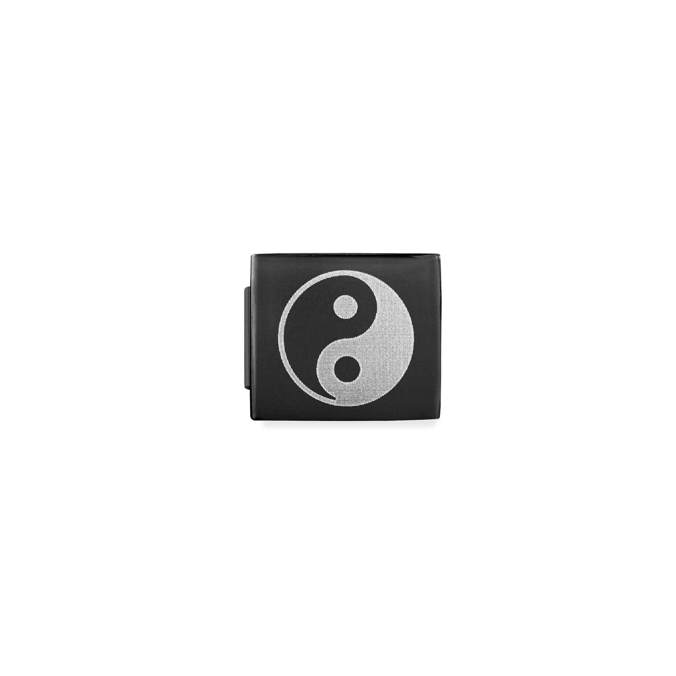 Composable GLAM Black PVD Link with Yin Yang