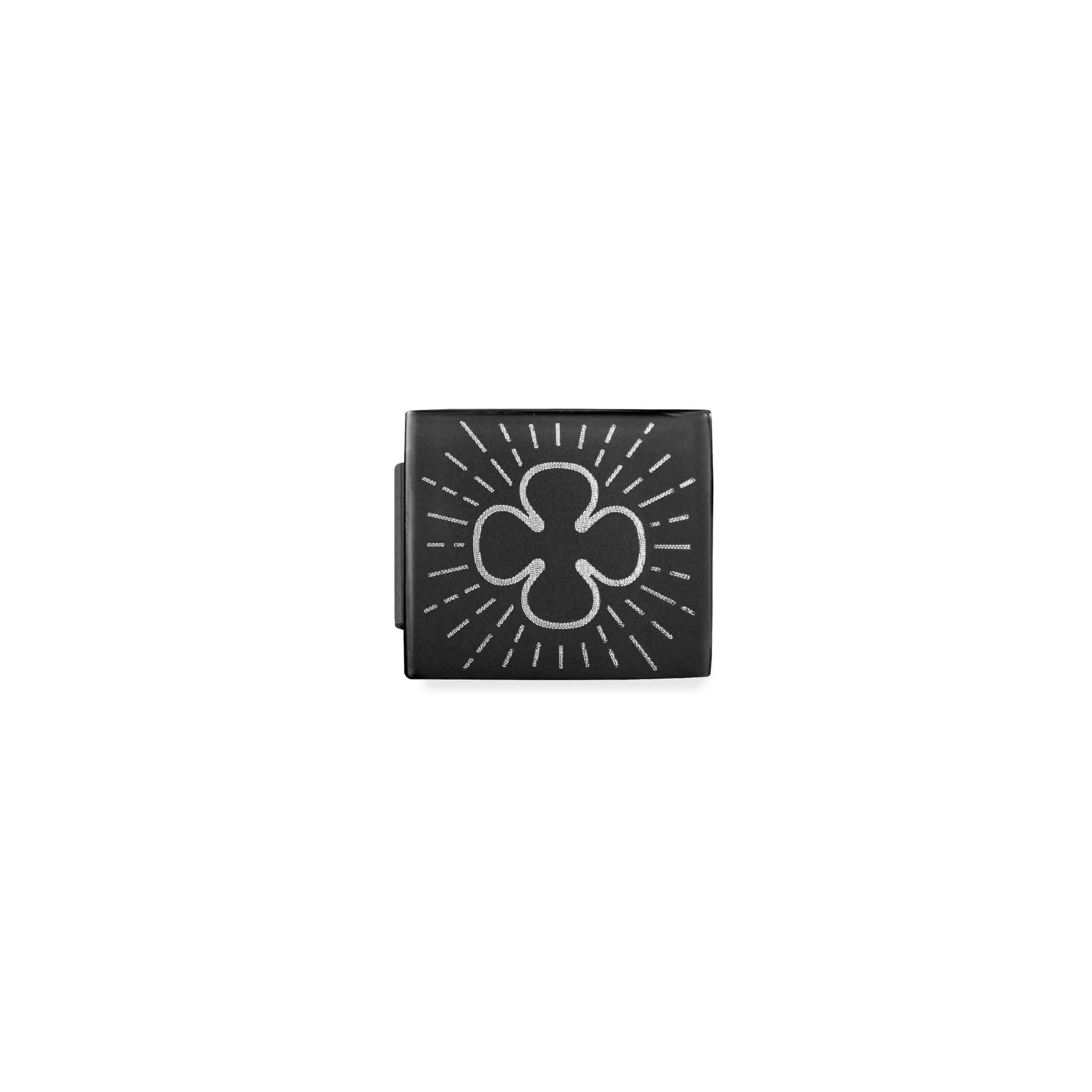 Composable GLAM Black PVD Link, Four-Leaf Clover