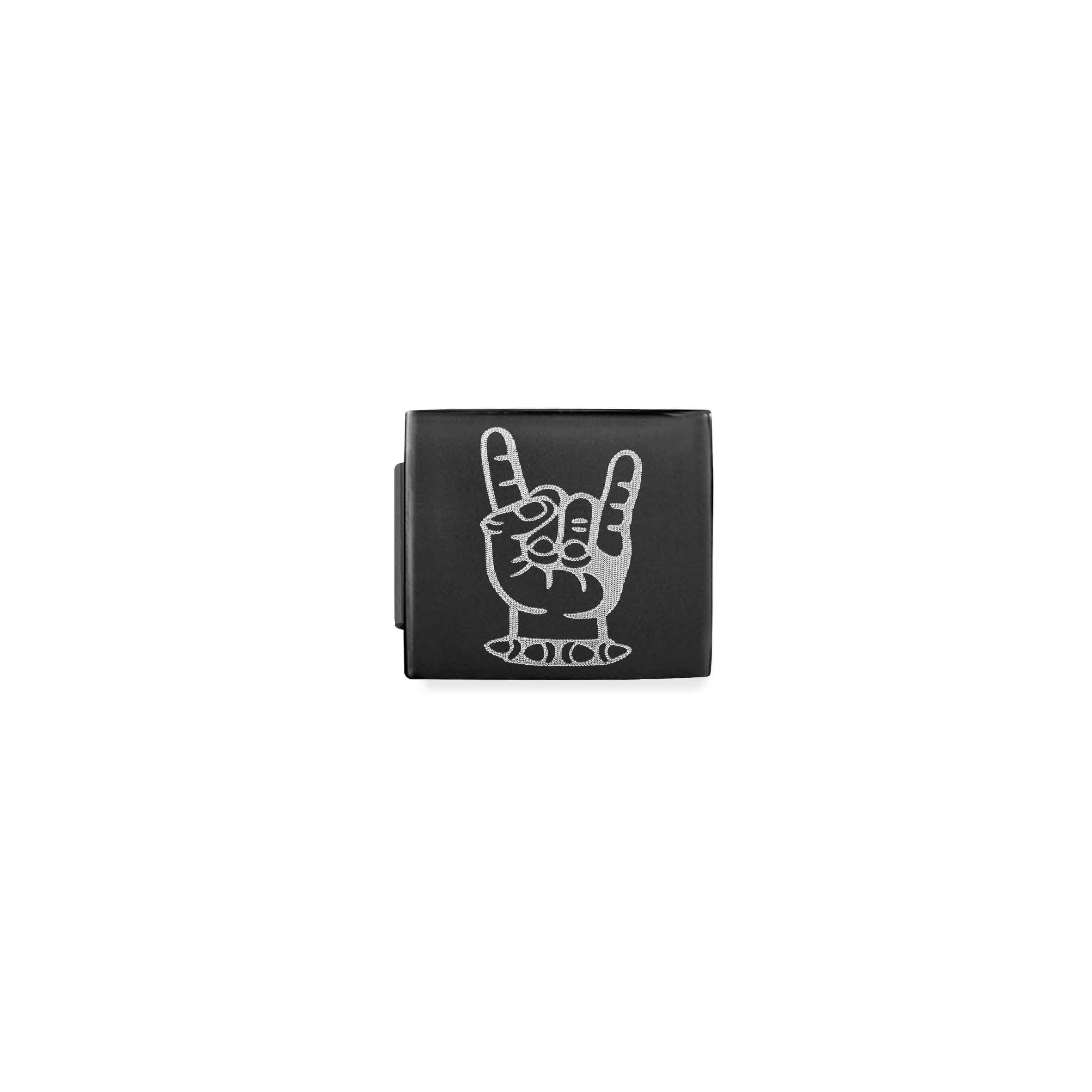 Composable GLAM Black PVD Link with Hand