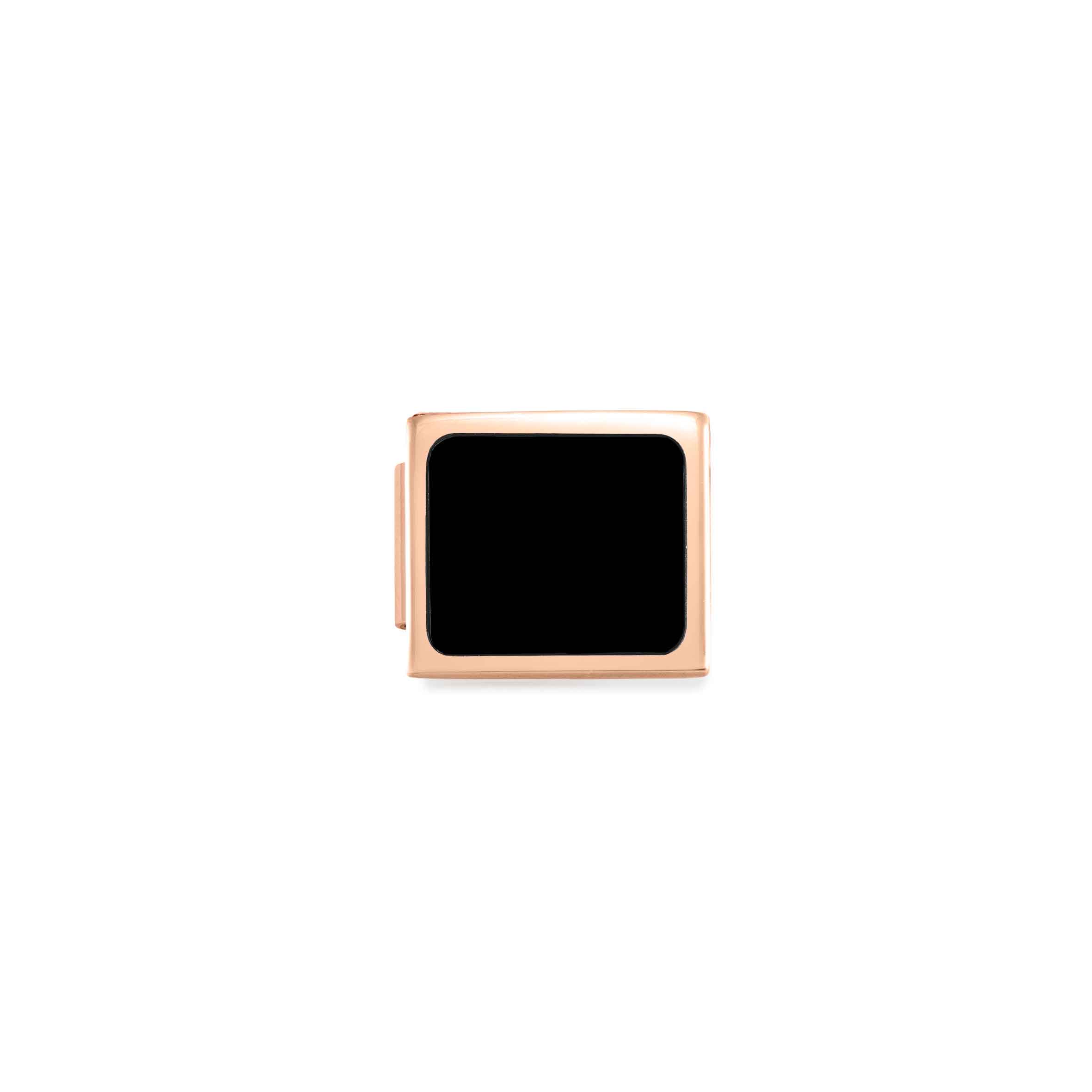 Composable GLAM Link Square Black, Rose finish