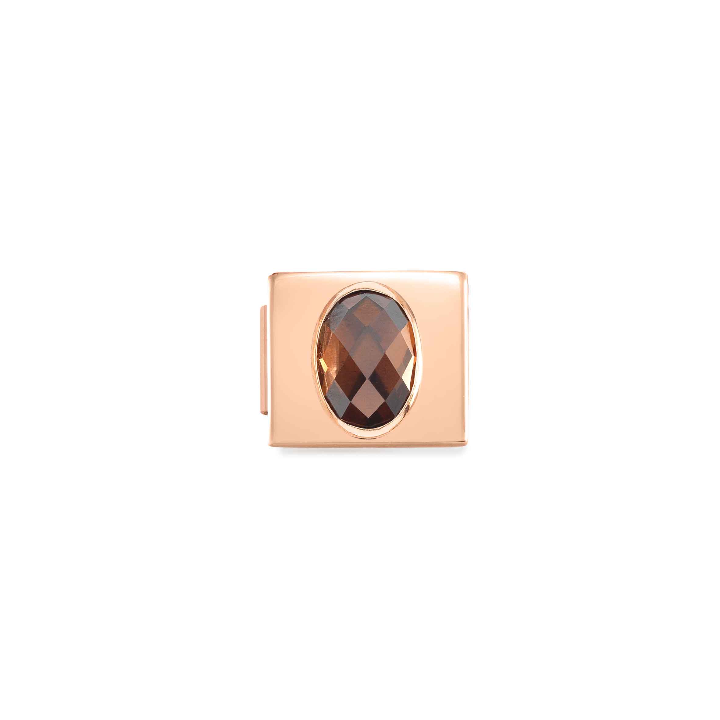 Composable GLAM Link with CZ Champagne, Rose finish