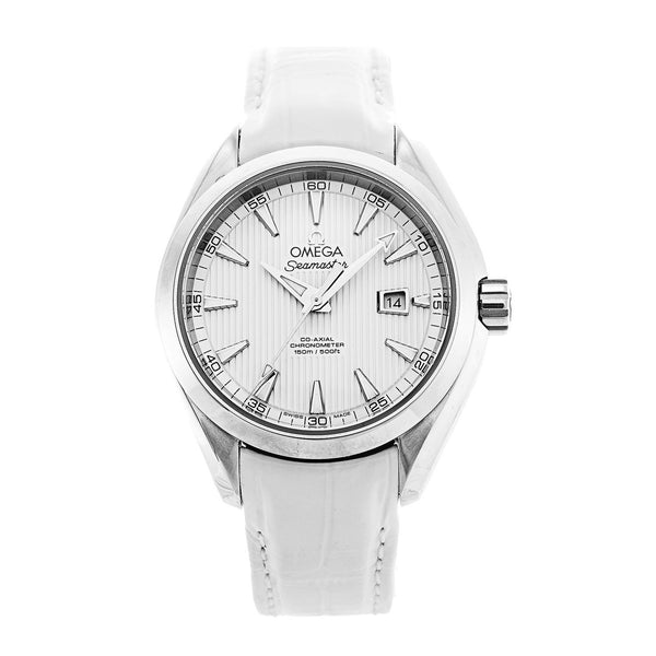 Omega Women's 231.13.34.20.04.001 Seamaster Aqua Terra White Leather Watch