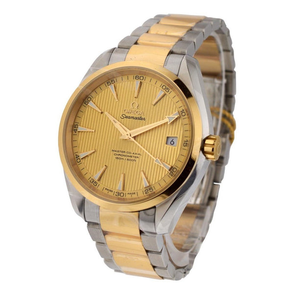 Omega Men's 231.20.42.21.08.001 Seamaster Aqua Terra Two-Tone 18kt Gold and Stainless Steel Watch