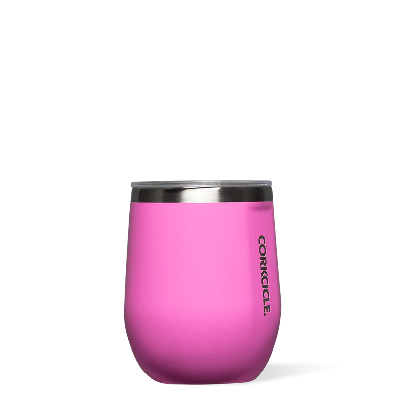 Stemless 12oz Miami Pink