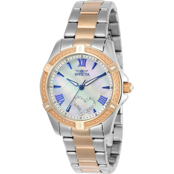 Invicta Women's 23657 Angel Rose-Tone and Silver Stainless Steel Watch