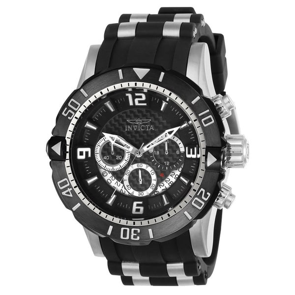 Invicta Men's 23696 Pro Diver Scuba Black and Silver Polyurethane and Stainless Steel Watch